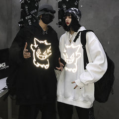 Voguable Autumn Winter Fleece Hoodies Fashion Long Sleeves Devil Sweatshirt Cool  Loose Hip Hop Streetwear Clothing for Men Women Hoodie voguable