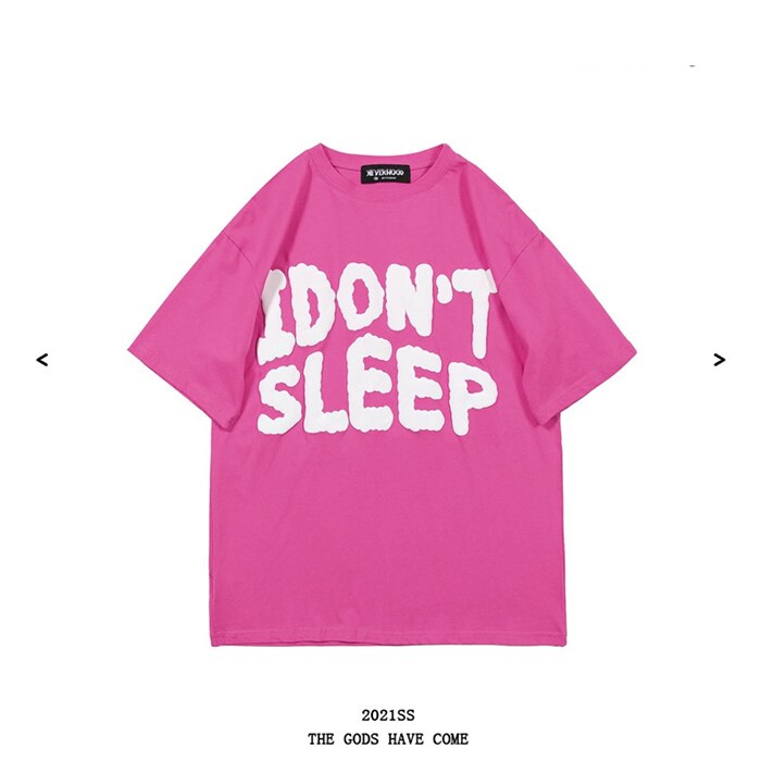 Voguable Men Streetwear Harajuku Hip Hop Letter Foaming Printing T Shirt Summer Short Sleeve 100% Cotton Casual T Shirts Couples Tops Tee voguable