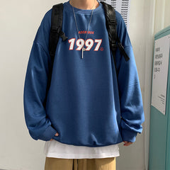 Voguable Spring Men Casual Sweatshirts Harajuku 1997 Printed Men Oversized Hoodies 2021 Korean Man Casual Loose Pullovers voguable