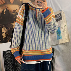 Voguable Fashion Harajuku O-NECK Sweater Men'S HIP HOP Streetwear Pull OverSized M-5XL 2022 Long Sleeves Pullover For Autumn Spring voguable