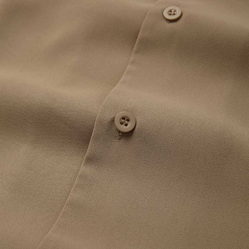Voguable Fashion Men Brand Shirt Solid Long Sleeve V Neck Chic Button Casual Blouse 2021 Streetwear Korean Style Shirts Camisas voguable