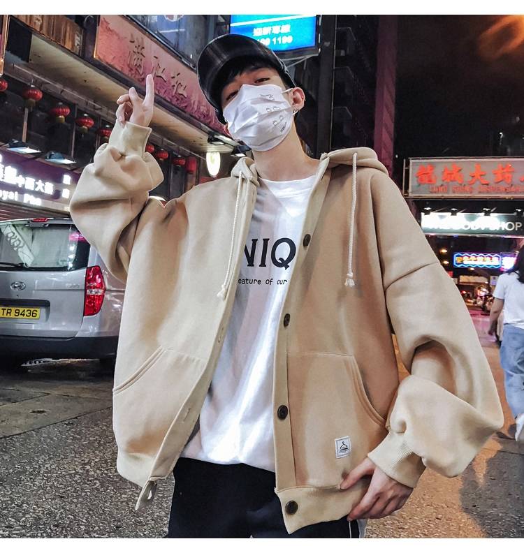 Voguable New Cool Casual Winter Fleece Hoodies Men Women Harajuku Solid Color Warm Sweatshirt Korean Teens Fashion Hoodie Sweatshirt voguable