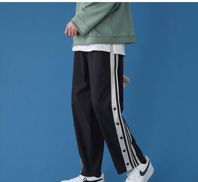 Voguable Fashion Streetwear Joggers Men Sweatpants Breasted Korean High Street Straight Trousers Plus Size Loose Couple Casual Pants voguable