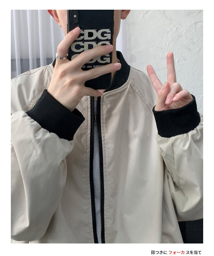 Voguable Men's Bomber Streetwear Jacket 2022 New Hip Hop Loose Pilot Male College Style Clothing Plus Size Casual Fashion Baseball Coats voguable