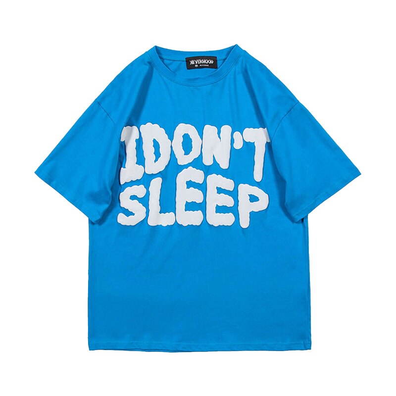 Voguable Men Streetwear Harajuku Hip Hop Letter Foaming Printing T Shirt Summer Short Sleeve 100% Cotton Casual T Shirts Couples Tops Tee voguable