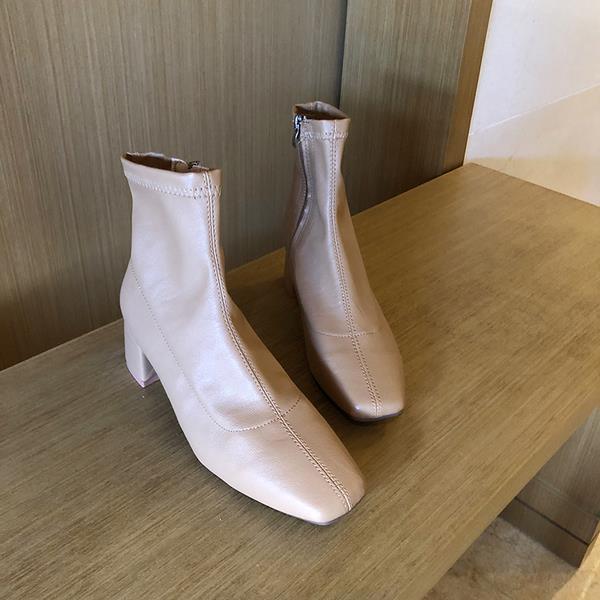 Shoes  White Ankle Boots Winter Footwear Clogs Platform Boots-Women Zipper Luxury Designer Low 2020 Med Fashion Rubber Autumn voguable