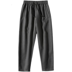 Voguable  Autumn Winter Woolen Men's Harem Pants 2022 Harajuku Thicken Man Casual Straight Pants  Elastic Waist Male Trousers voguable