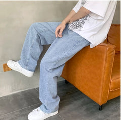 Voguable  Summer thin men jeans men's fashion famous brand versatile loose straight Summer pants clothes streetwear hiphop denim New 2021 voguable