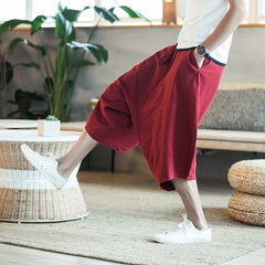 Men Harajuku Harem Pants Mens Summer Cotton Linen Joggers Pants Male Vintage Chinese Style Sweatpants Fashions voguable