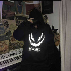 Voguable Autumn Winter Fleece Hoodies Fashion Long Sleeves Devil Sweatshirt Cool  Loose Hip Hop Streetwear Clothing for Men Women Hoodie voguable