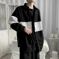 Voguable 2021 Spring Women's Knitted Jacket Men's Clothing Hong Kong Style Korean Fashion Casual Loose Long Sleeve Niche Cardigan Jacket voguable