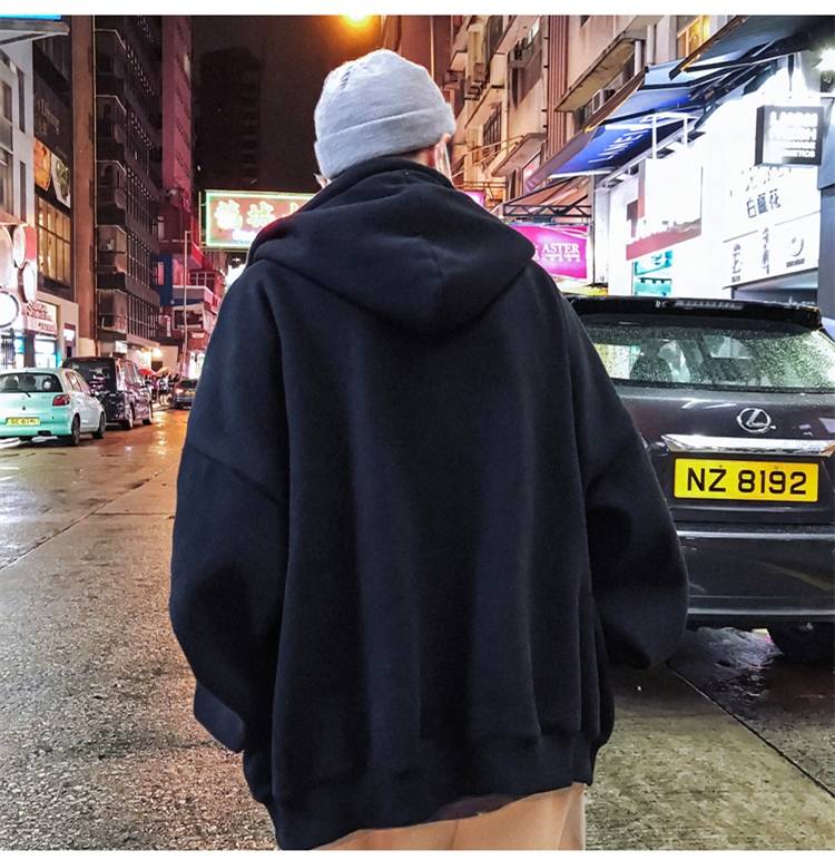 Voguable New Cool Casual Winter Fleece Hoodies Men Women Harajuku Solid Color Warm Sweatshirt Korean Teens Fashion Hoodie Sweatshirt voguable