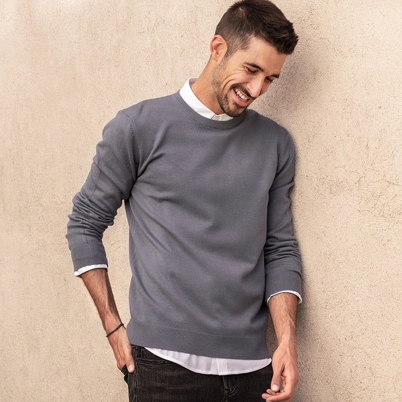 Voguable Autumn winter clothing  Solid color Men¡®s sweater stretch Couple pullovers fashion warm sweaters top plus size YYZ-2209 voguable