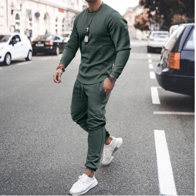 Voguable Sets Tracksuit Men Autumn Winter Sets 2 Piece Long Sleeved Sportswear Pullover Tracksuit Men Casual Jogger Sweat Suits voguable