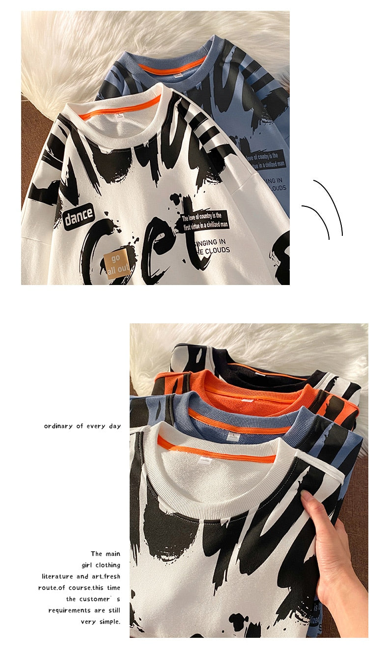 Voguable Classic Design Fashion Brand Men'S Hoodies 2021 Spring Autumn Hip Hop Loose Casual Men's Sweatshirts Punk Streetwear Clothes voguable
