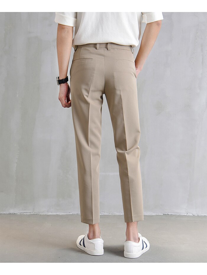 Voguable 2022 New Thin Casual Pants Korea Style Straight Slim Suit Bottoms 3 Colors Classic Fashion Business Leisure Solid Color Trousers voguable