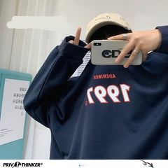 Voguable Spring Men Casual Sweatshirts Harajuku 1997 Printed Men Oversized Hoodies 2021 Korean Man Casual Loose Pullovers voguable