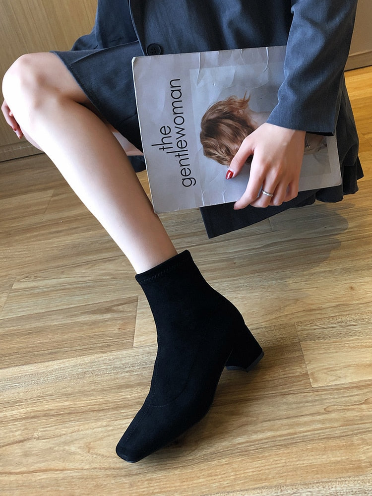Shoes  White Ankle Boots Winter Footwear Clogs Platform Boots-Women Zipper Luxury Designer Low 2020 Med Fashion Rubber Autumn voguable