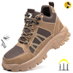 Male Work Boots Indestructible Safety Shoes Men Steel Toe Shoes Puncture-Proof Work Sneakers Male Shoes Adult Work Shoes voguable
