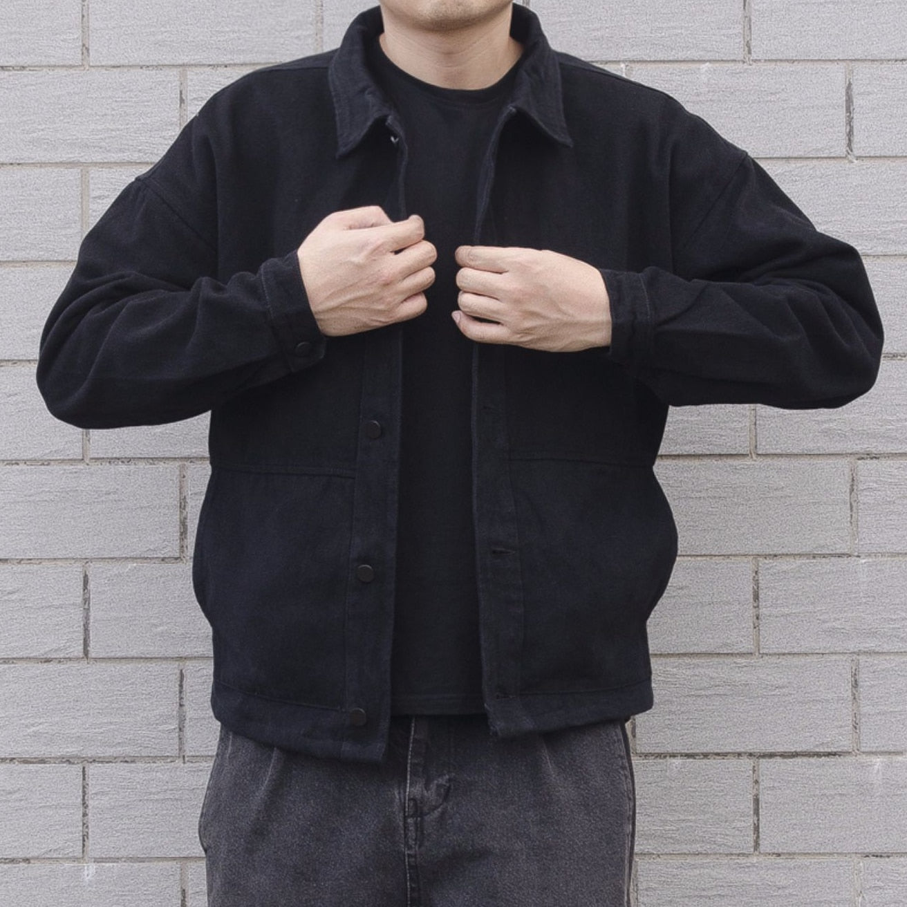 Simple Denim Jackets Men Black Classic All-match Vintage Males Large Size Outwear Comfort S-4XL Teenagers Daily Unisex Popular voguable