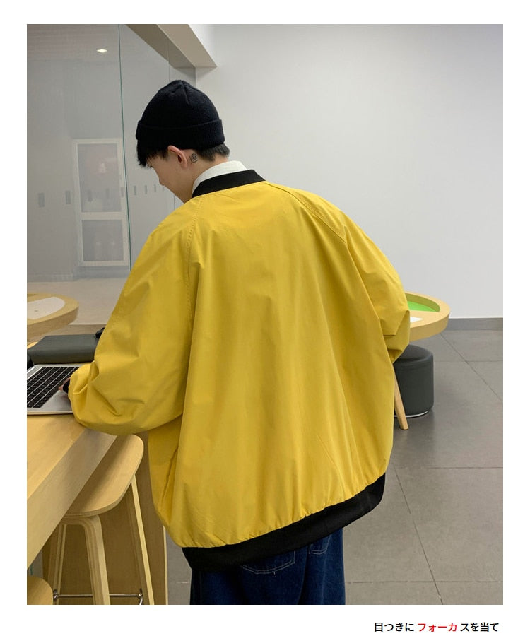 Voguable Men's Bomber Streetwear Jacket 2022 New Hip Hop Loose Pilot Male College Style Clothing Plus Size Casual Fashion Baseball Coats voguable