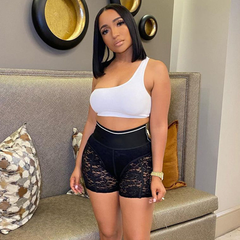 Voguable 2022 High Waist See-Through Zip Up Bodycon Pencil Pants Summer Women Fashion Streetwear Casual Trousers Club Y2K voguable