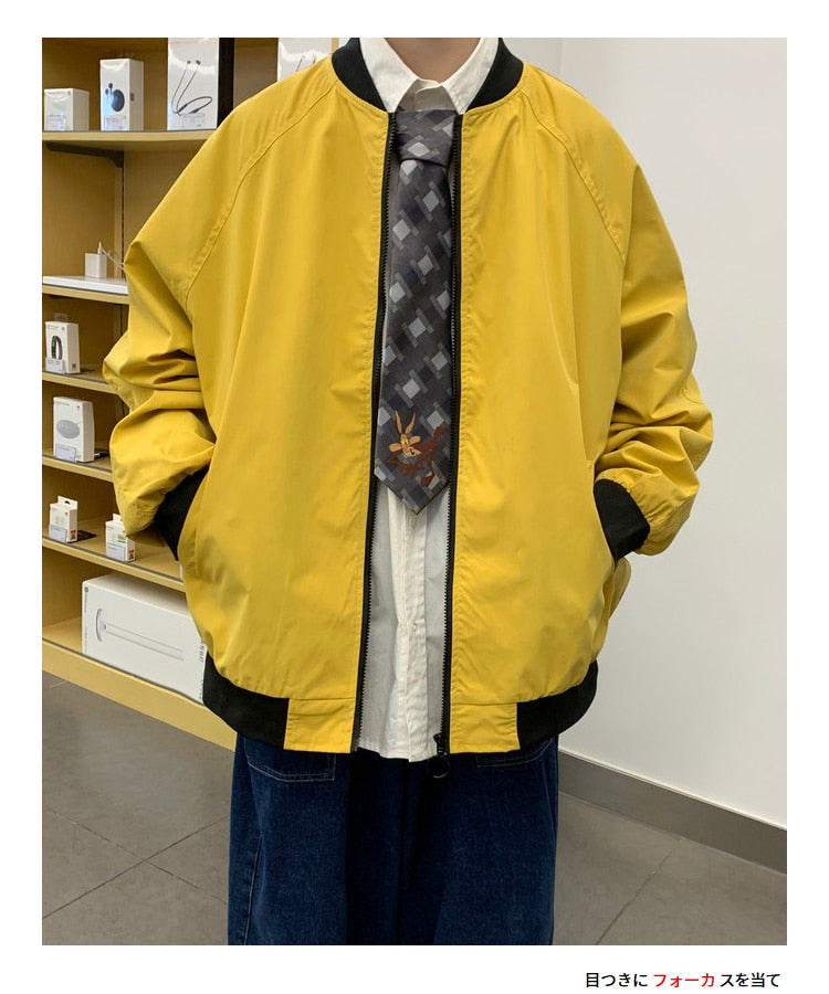 Voguable Men's Bomber Streetwear Jacket 2022 New Hip Hop Loose Pilot Male College Style Clothing Plus Size Casual Fashion Baseball Coats voguable