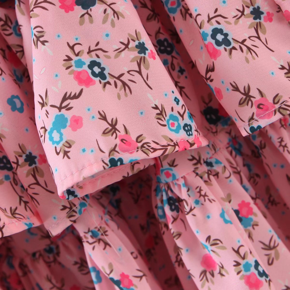 Voguable   Sweet Women Floral Print Sexy Sling Cake Dress Ladies Summer Holiday Chiffon Robe Short Vestido voguable