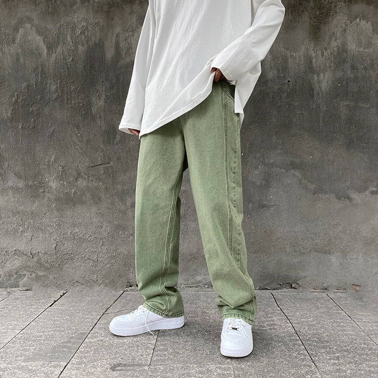 Voguable Men Korean Fashions Purple Jeans Pants Japanese Streetwear Denim Baggy Wide Leg Loose Trousers Plus Size 3XL voguable