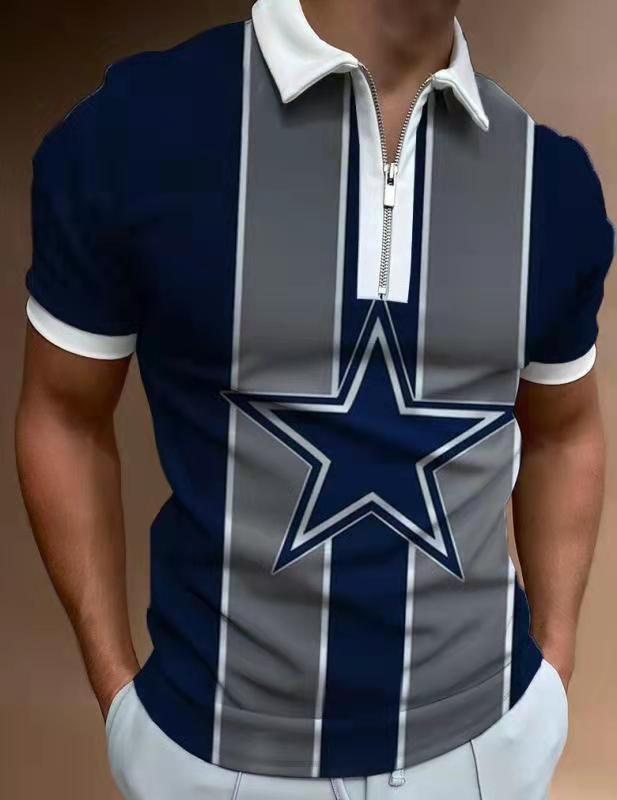 Voguable 2021Men Tshirts  Stripe Short Sleeve Polo Shirts Streetwear Mens Clothing Slim Zipper Neck Turn Down Collar Graphic T Shirt Tops voguable