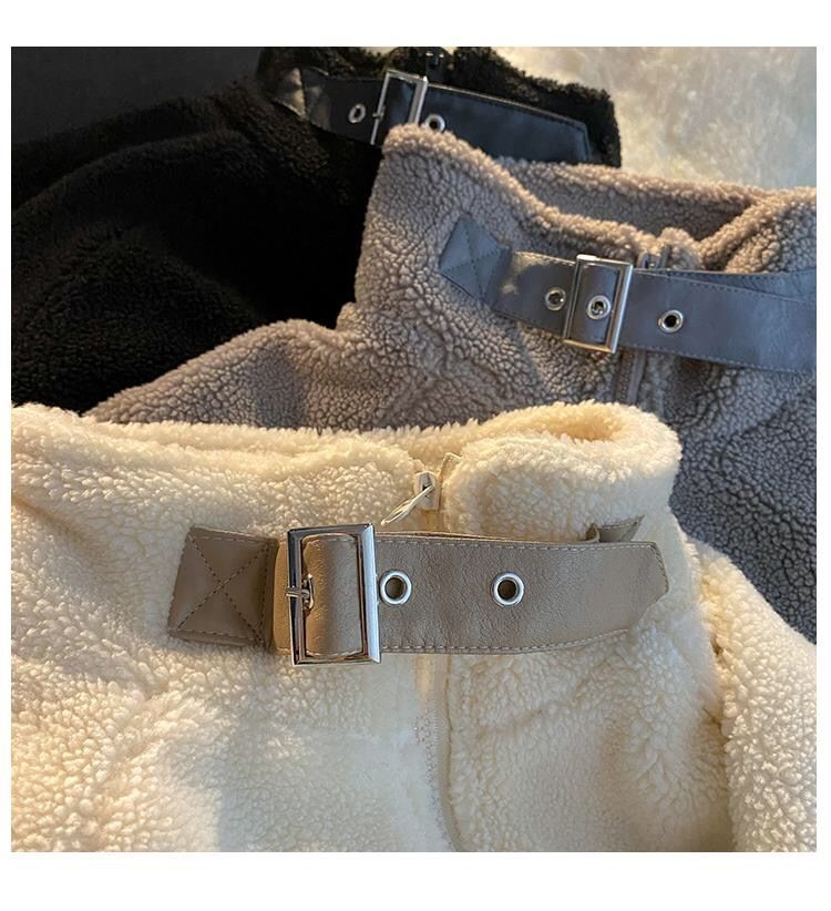 Voguable Printed Sweatshirt with Zipper Cardigan Male Plush Blouse Fleece Jacket Men's Coat Black Korean Streetwear Hip Hop voguable