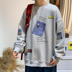 Voguable Fashion Brand Hoodies 2021 Blue White Black Classic Spring Autumn Hip Hop Loose Casual Men's Sweatshirts Punk Streetwear Clothes voguable