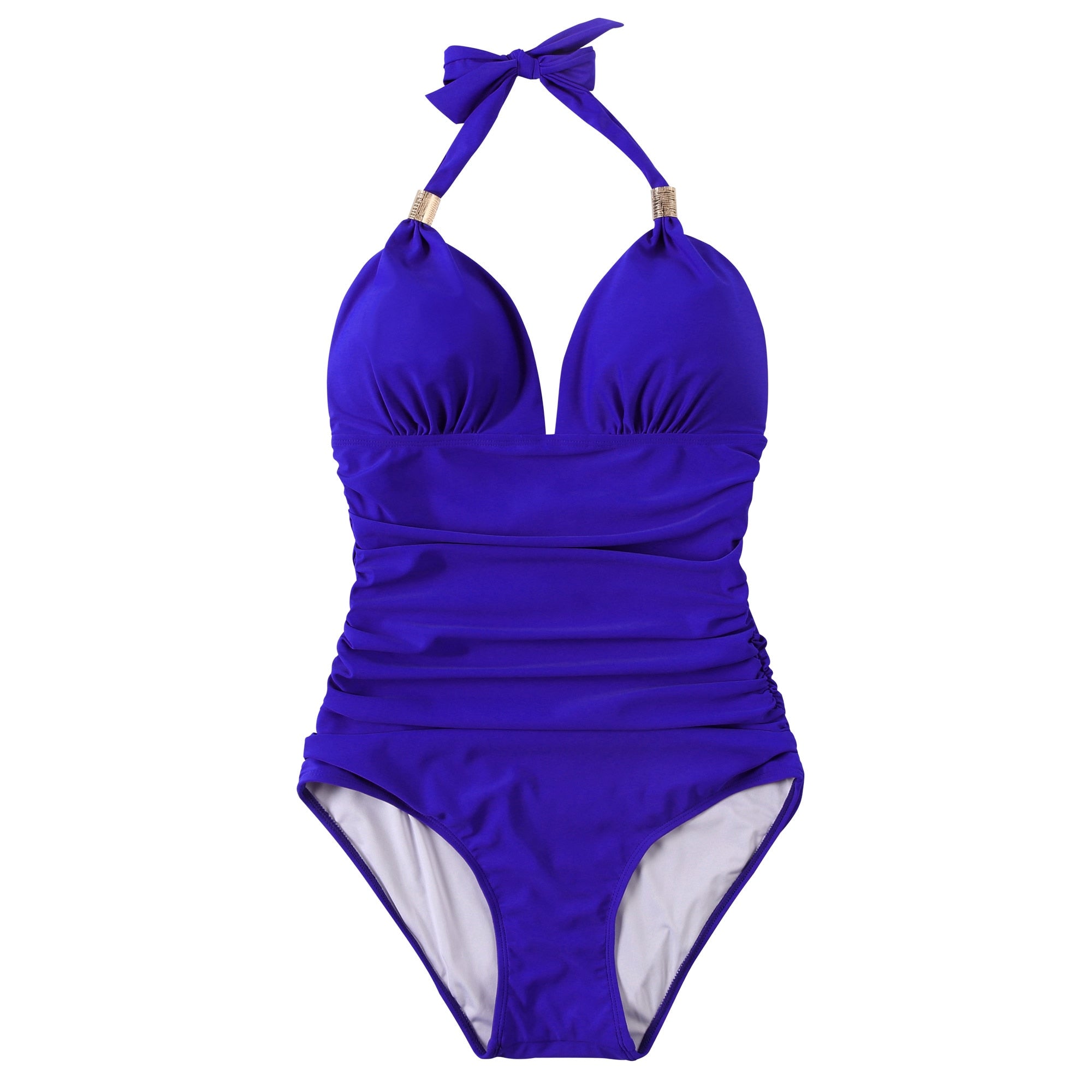 Voguable One Piece Swimsuit Women Solid Bathing Suit Halter Bodysuit Push Up Swimsuit Monokini Beachwear Plus Size Swimwear Tankini 2022 voguable