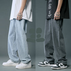 Voguable  Summer thin men jeans men's fashion famous brand versatile loose straight Summer pants clothes streetwear hiphop denim New 2021 voguable