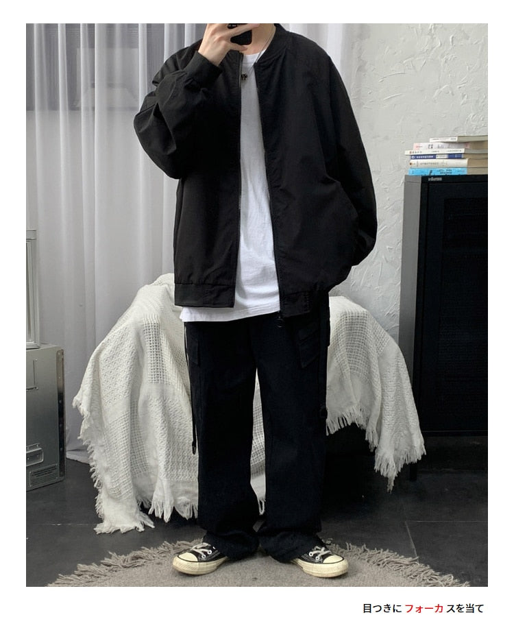 Voguable Men's Bomber Streetwear Jacket 2022 New Hip Hop Loose Pilot Male College Style Clothing Plus Size Casual Fashion Baseball Coats voguable