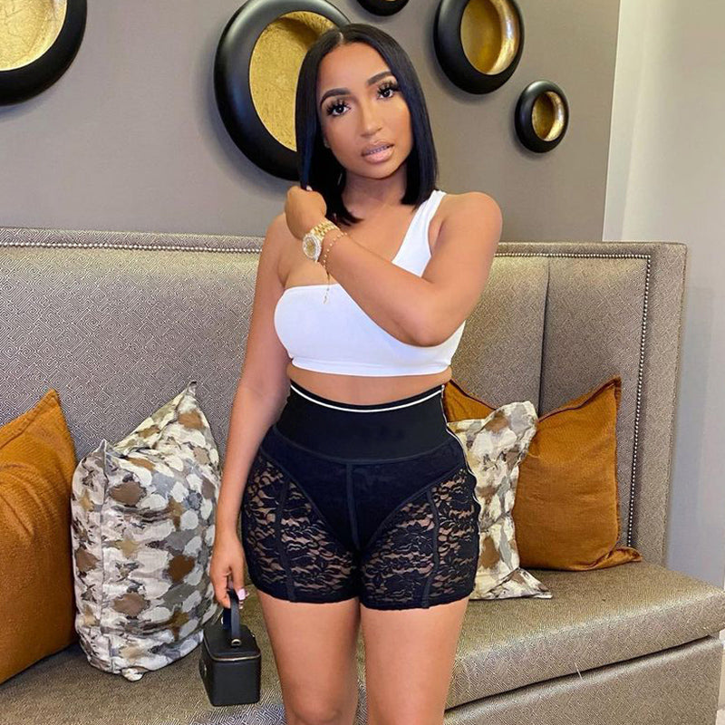 Voguable 2022 High Waist See-Through Zip Up Bodycon Pencil Pants Summer Women Fashion Streetwear Casual Trousers Club Y2K voguable