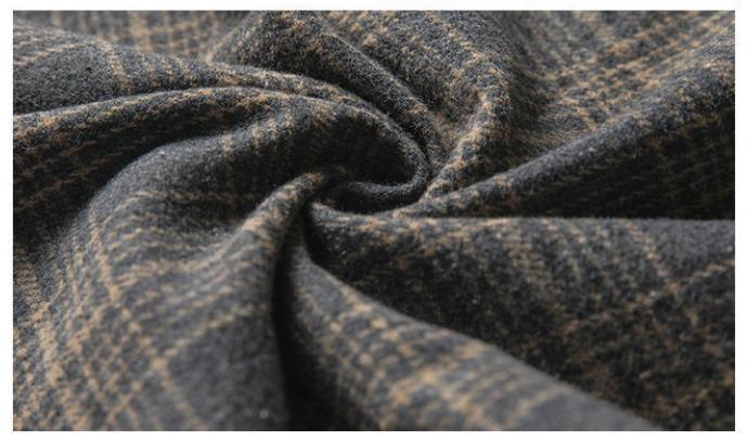 Voguable Japanese Fashion Retro Woolen Tooling Plaid Shirt for Men Cotton Turn-down Collar Buttons Long Sleeve Loose Casual Harajuku voguable