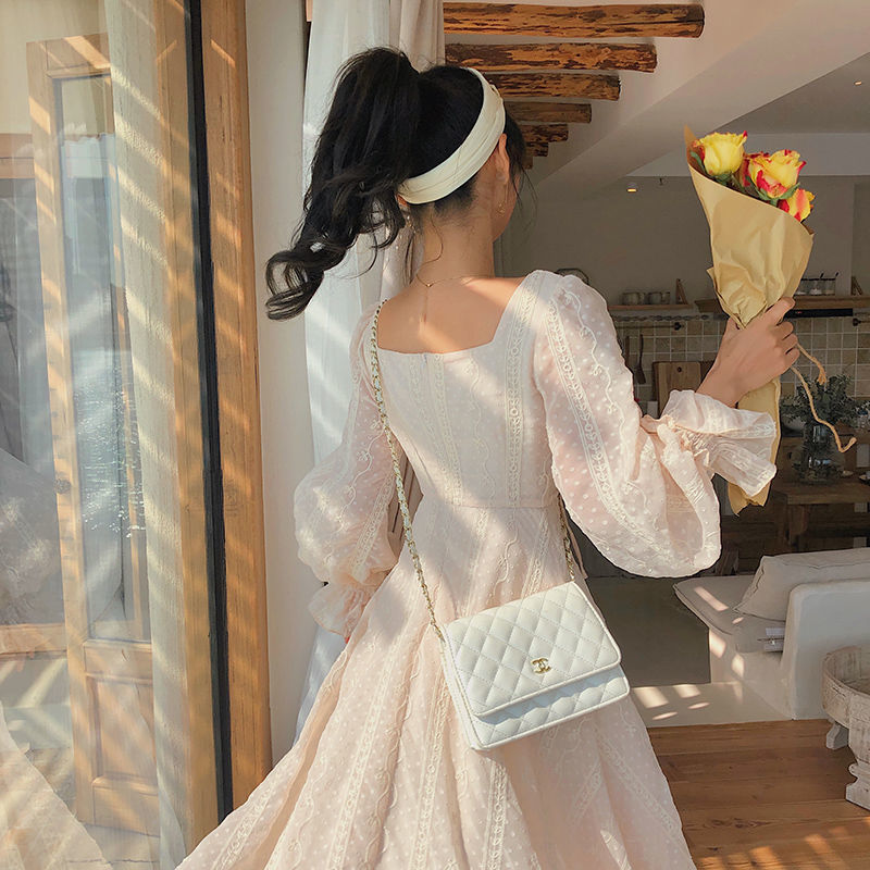Voguable  Vintage Fairy Dress Women Elegant Designer Chiffon Dress Long Sleeve French Party Midi Dress Casual Women's Clothing Autumn 2022 voguable