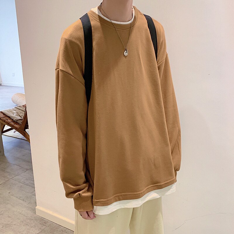 Voguable 2021 New Men Sweatshirts Men Pullover Oversized Harajuku Solid Hoodies Fashions Casual Streetwear Men Clothes Plus Size 5XL voguable