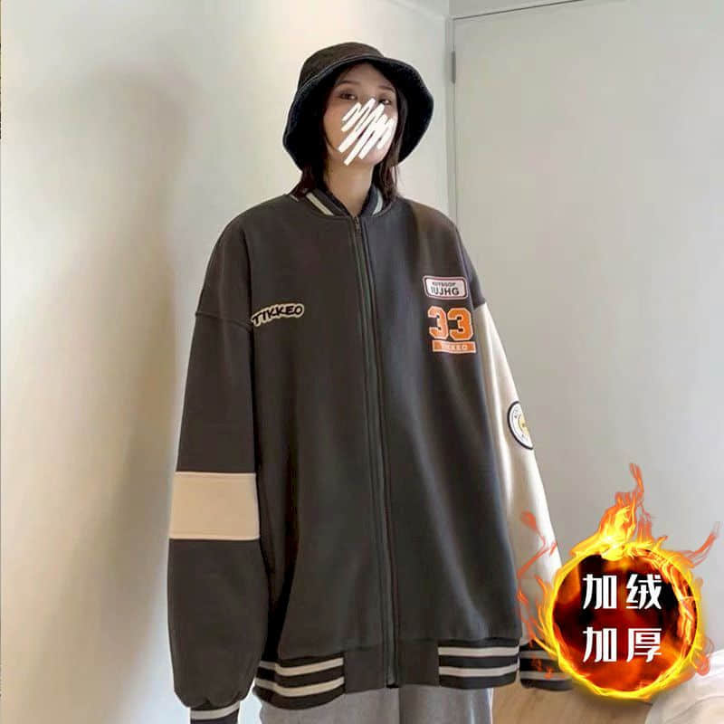Voguable Jacket Men's Autumn Spring Thickened New Jacket Hong Kong Style Loose Baseball Uniform Korean Student Jacket Streetwear Top voguable