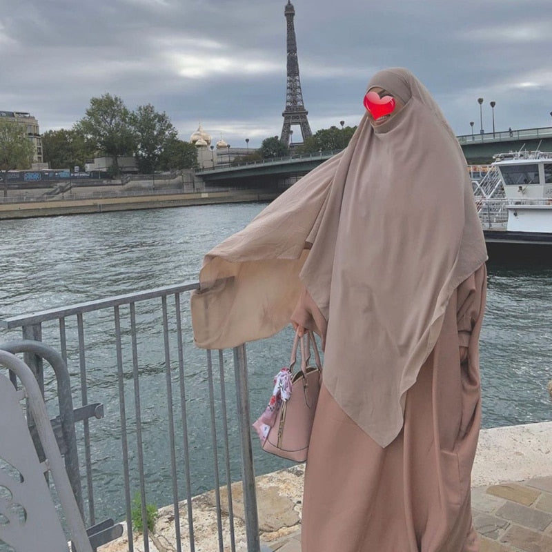 Voguable Muslim Long Khimar Ramadan Formal Prayer Garment Hijab Women Niqab Burka Islamic Turkey Namaz Burka Musulman Eid Jilbab Djellaba voguable