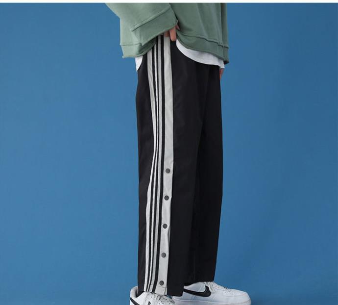Voguable Fashion Streetwear Joggers Men Sweatpants Breasted Korean High Street Straight Trousers Plus Size Loose Couple Casual Pants voguable