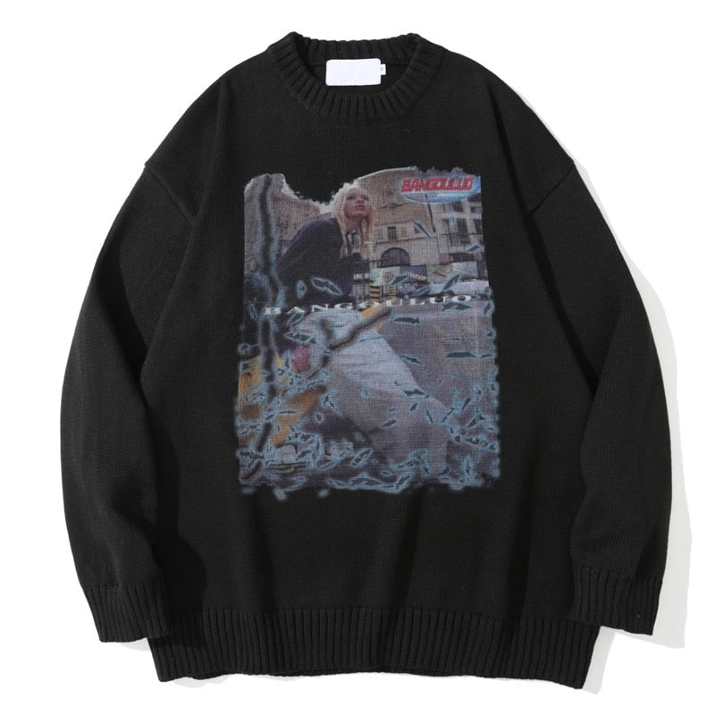 Voguable Una Reta Sweater Men New Arrivals Hip Hop Harajuku Sweater Streetwear Men Casual Loose Pullover Tops Autumn Winter Man Sweater voguable