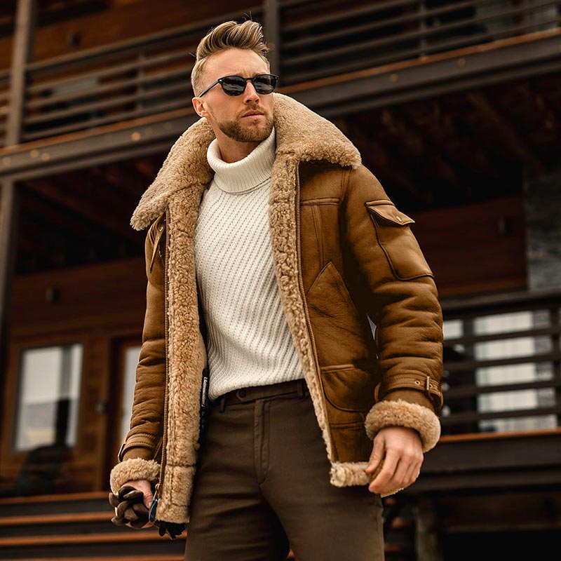 Voguable Winter Men Faux Fur Coat Jacket Male Fashion Loose Warm Plus Velvet Coat Male Streetwear Thicken Outwear Overcoat Oversize S-5XL voguable