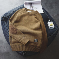 Voguable Vintage Knitted Sweater Men Red Blue Grandpa Sweater Male Winter Retro Clothes Patchwork Japanese Streetwear Warm Autumn voguable