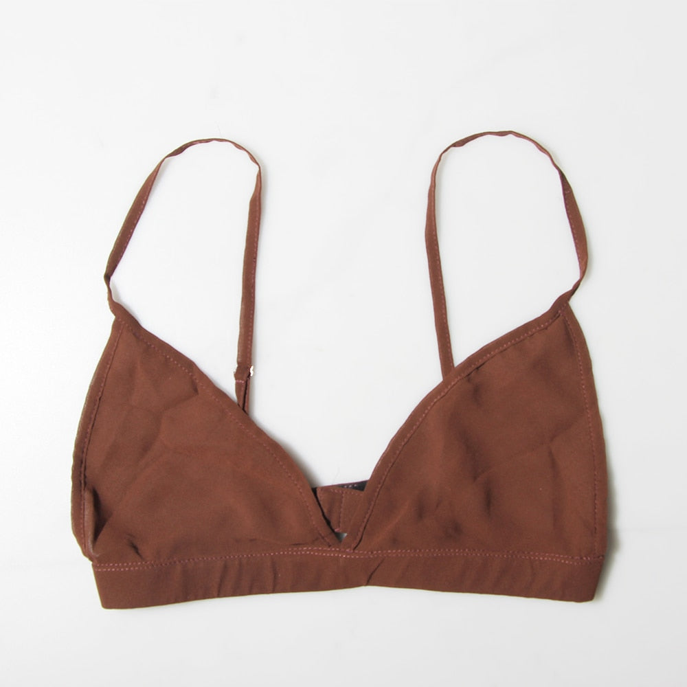 Bra and Dress 2 Piece Set Coffee Chiffon Summer Long Sleeve Open Chest Ruched Vacation Wear Sexy Shirt Dress voguable