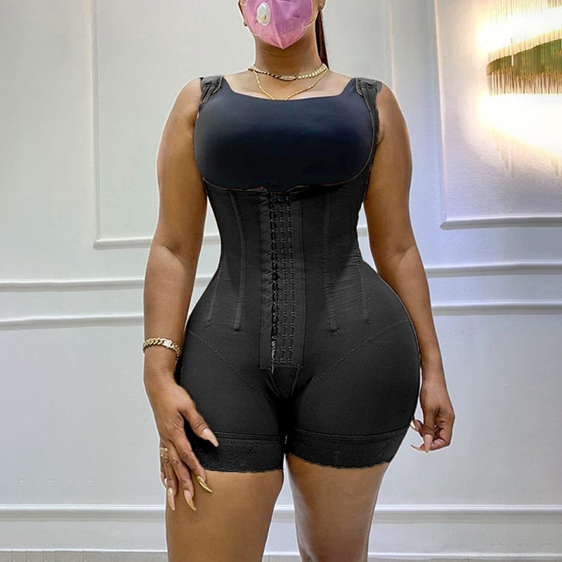 Voguable  Women's Corset Bodyshaper High Compression Garment Abdomen Control Double Bodysuit Waist Trainer Open Bust Shapewear Fajas voguable