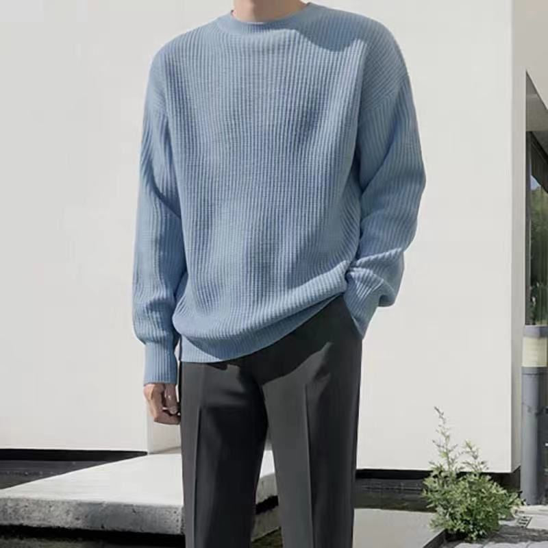 Voguable Y2K O-neck sweater for men women 2021 new autumn winter casual base jerseys oversize fashion lightweight Korean hip hop sweater voguable