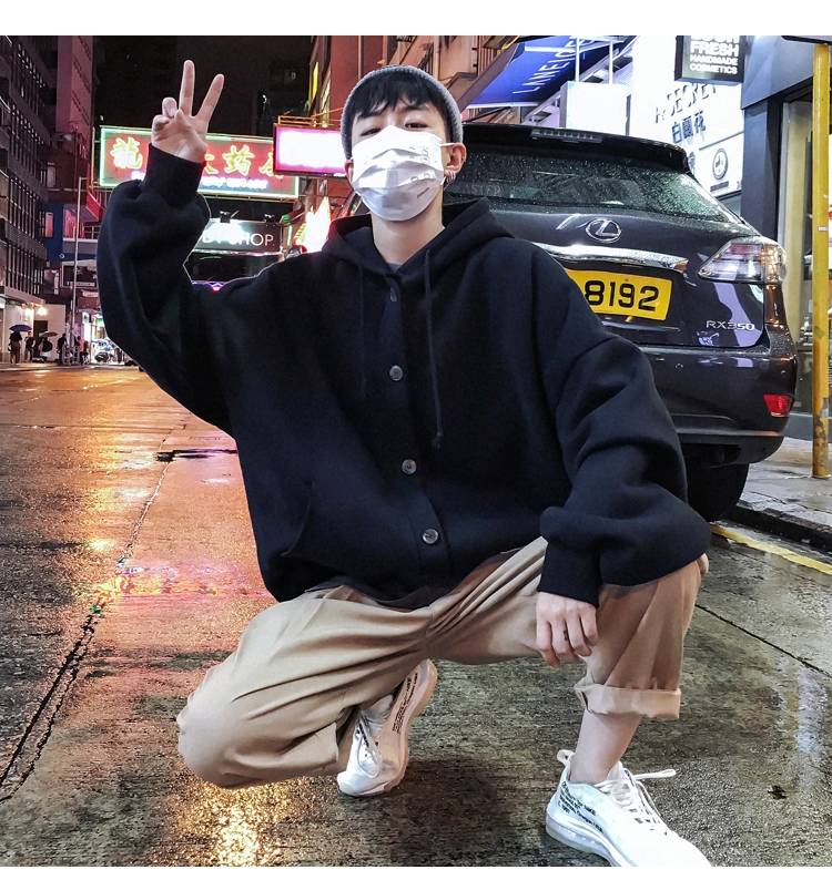 Voguable New Cool Casual Winter Fleece Hoodies Men Women Harajuku Solid Color Warm Sweatshirt Korean Teens Fashion Hoodie Sweatshirt voguable