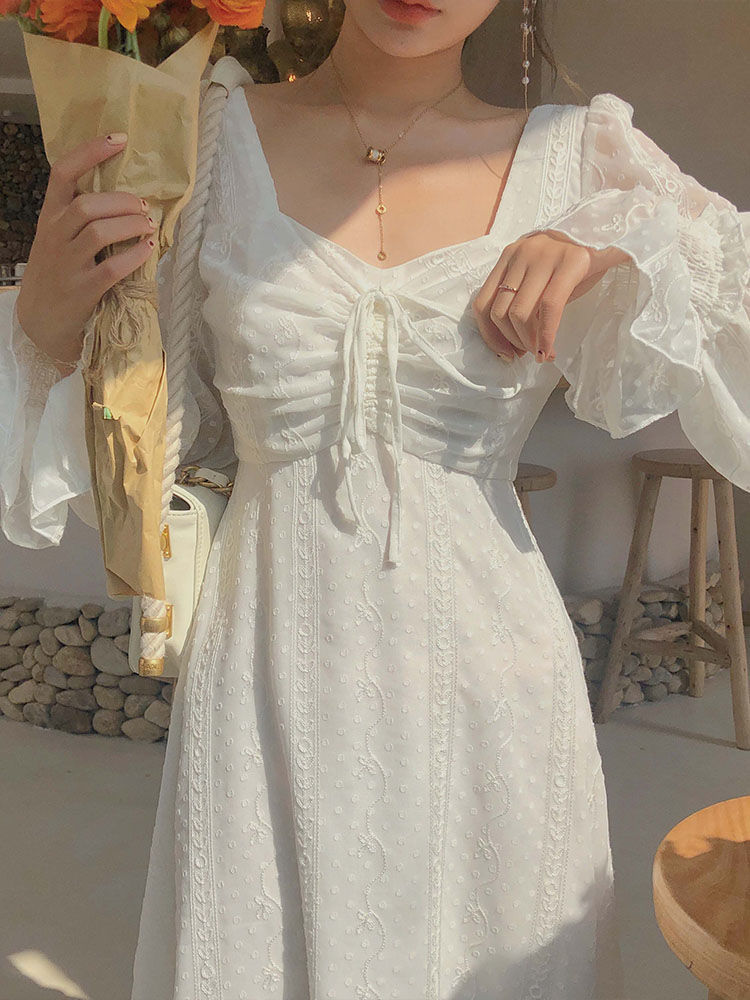 Voguable  Vintage Fairy Dress Women Elegant Designer Chiffon Dress Long Sleeve French Party Midi Dress Casual Women's Clothing Autumn 2022 voguable